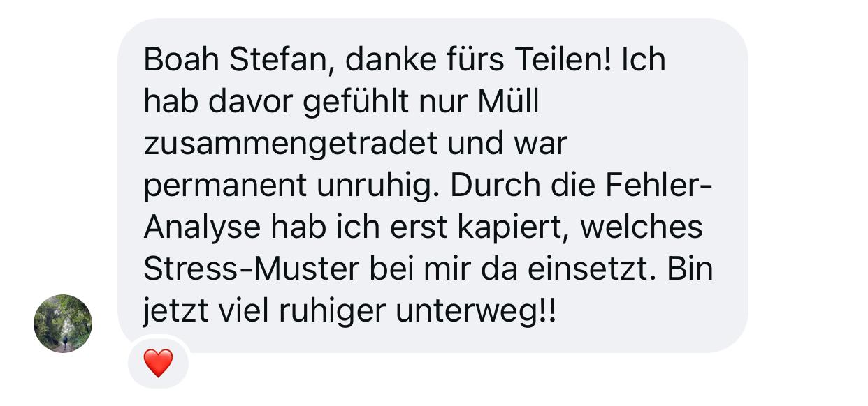 Instagram-Nachricht von emmchen_j mit der Kundenrezension zur Trading-Diagnose