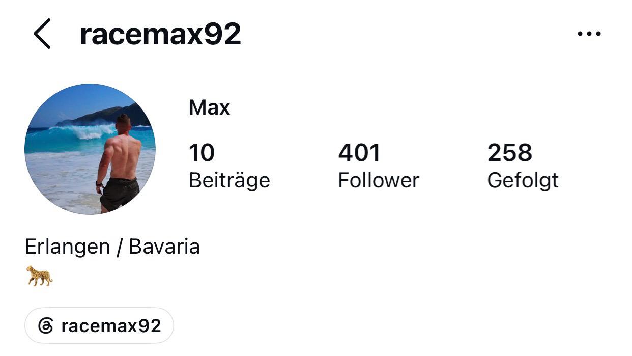 Instagram-Profil von racemax92